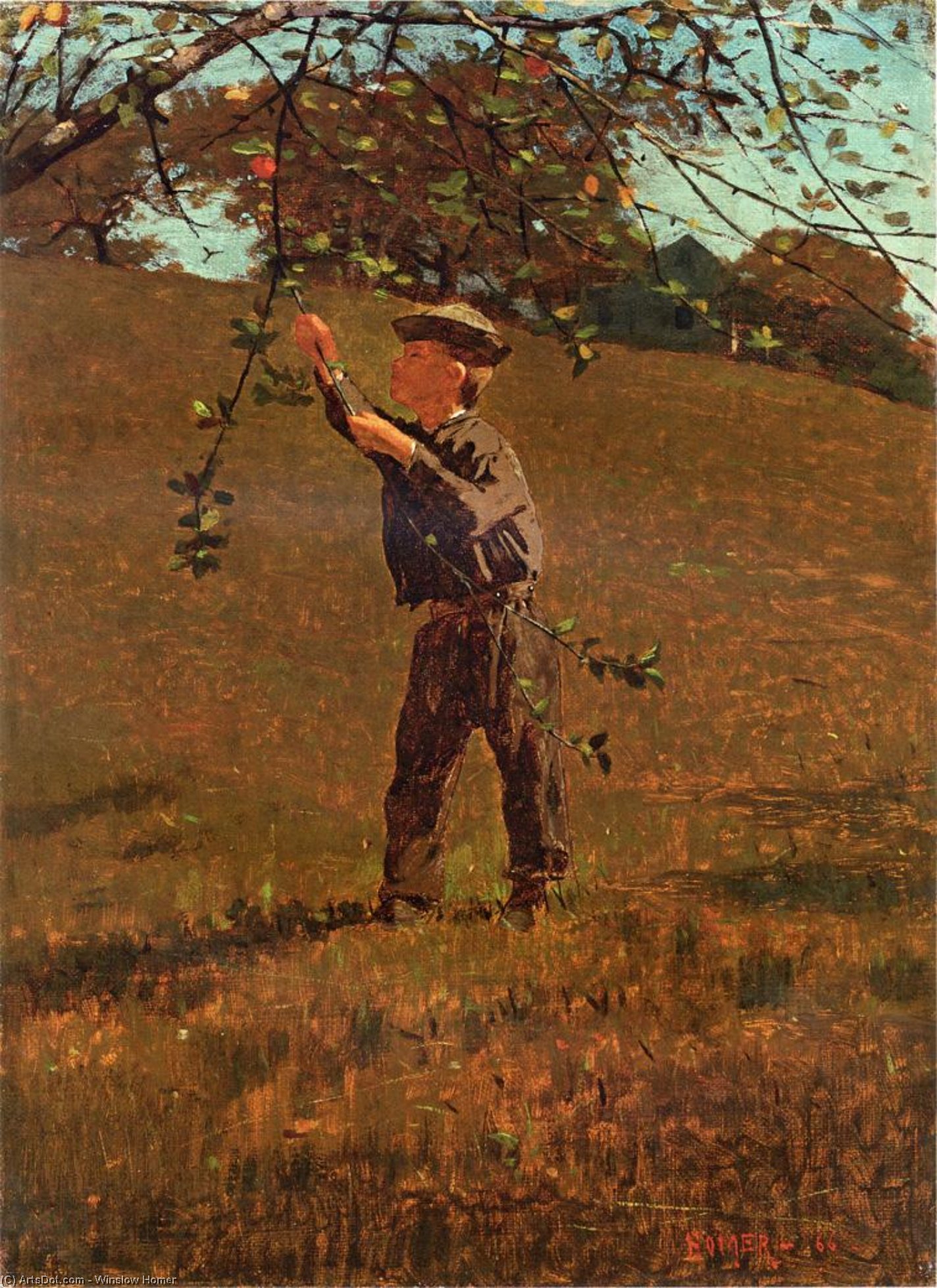WikiOO.org - Encyclopedia of Fine Arts - Malba, Artwork Winslow Homer - Green Apples