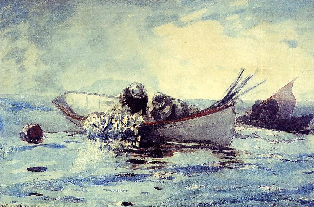 WikiOO.org - Encyclopedia of Fine Arts - Maľba, Artwork Winslow Homer - Herring Fishing