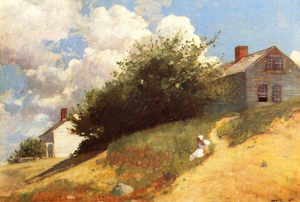 Wikioo.org - The Encyclopedia of Fine Arts - Painting, Artwork by Winslow Homer - Houses on a Hill