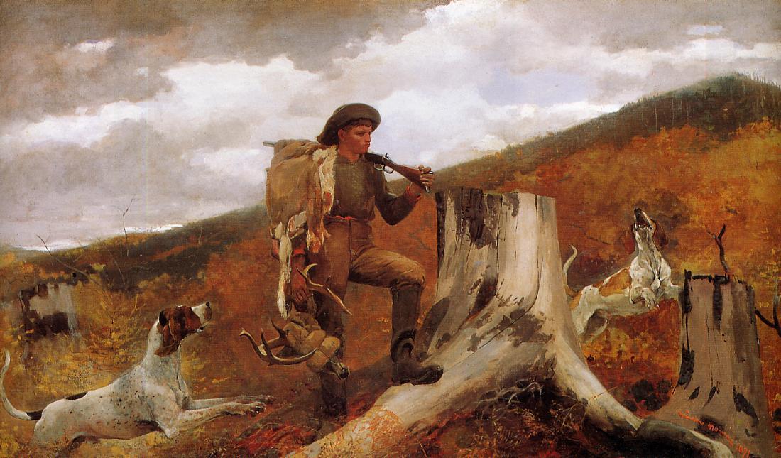 Wikioo.org - The Encyclopedia of Fine Arts - Painting, Artwork by Winslow Homer - Huntsman and Dogs