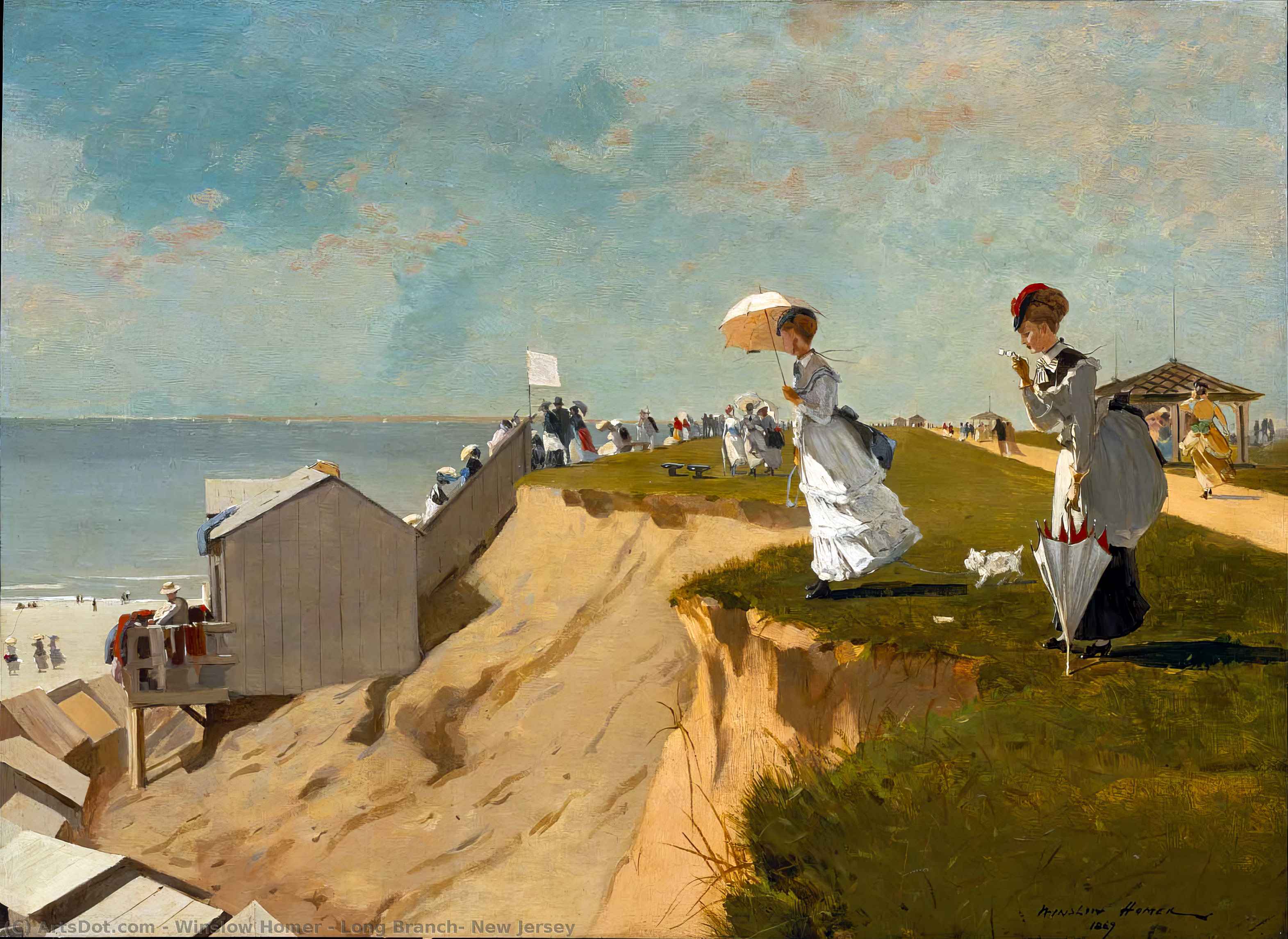 WikiOO.org - Encyclopedia of Fine Arts - Maalaus, taideteos Winslow Homer - Long Branch, New Jersey