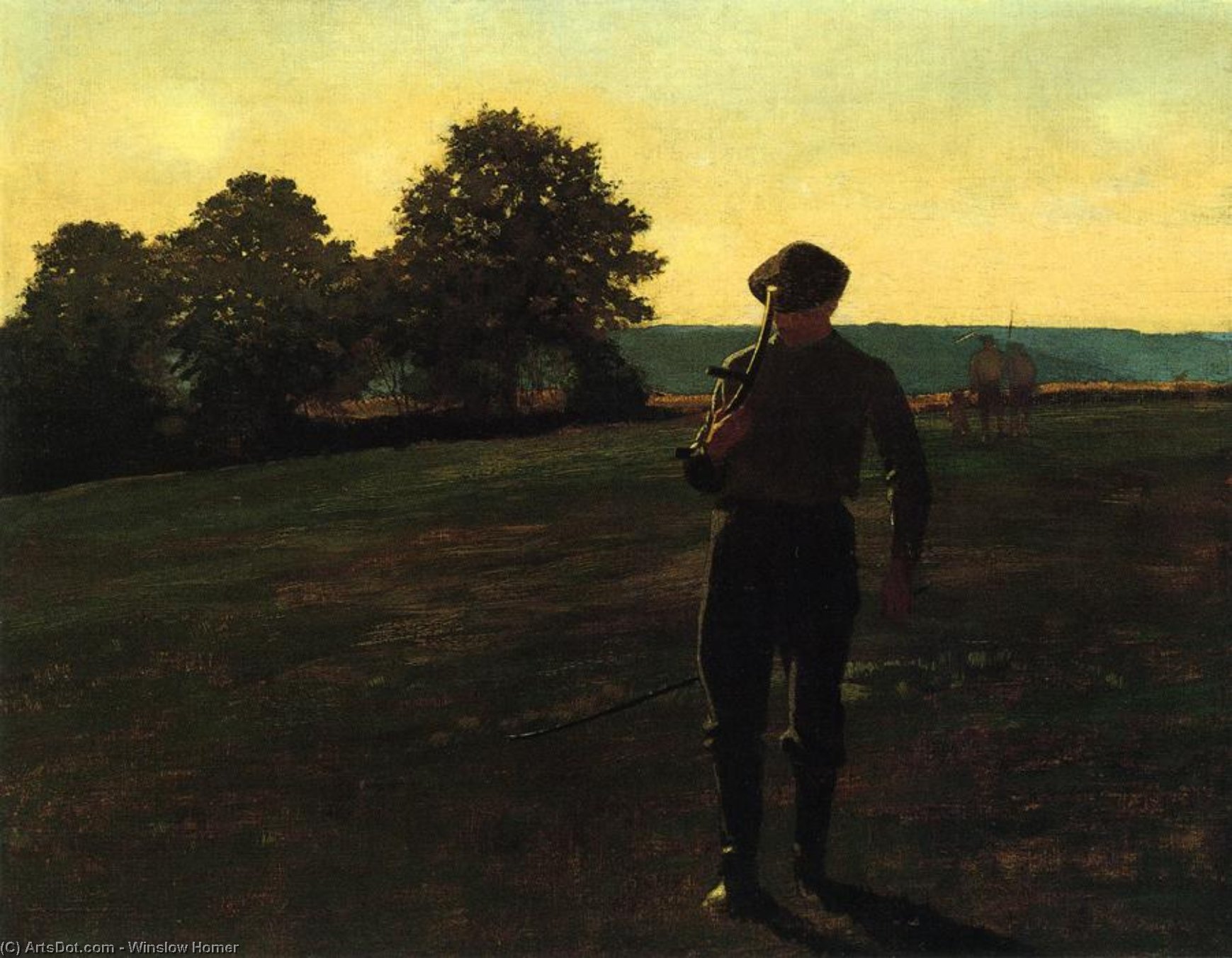 Wikioo.org – La Enciclopedia de las Bellas Artes - Pintura, Obras de arte de Winslow Homer - Hombre con un Sythe