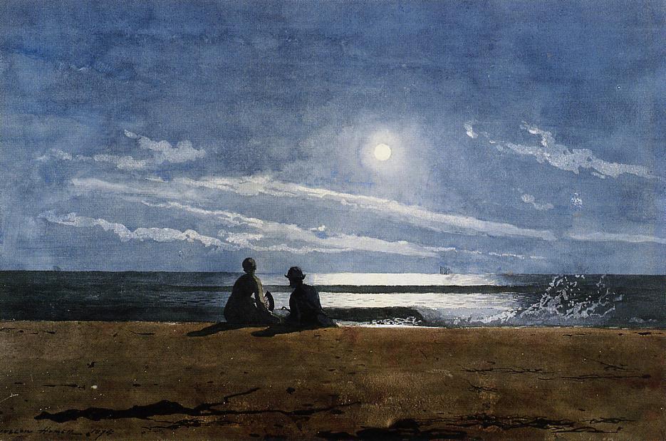 Wikioo.org – La Enciclopedia de las Bellas Artes - Pintura, Obras de arte de Winslow Homer - luz de la luna