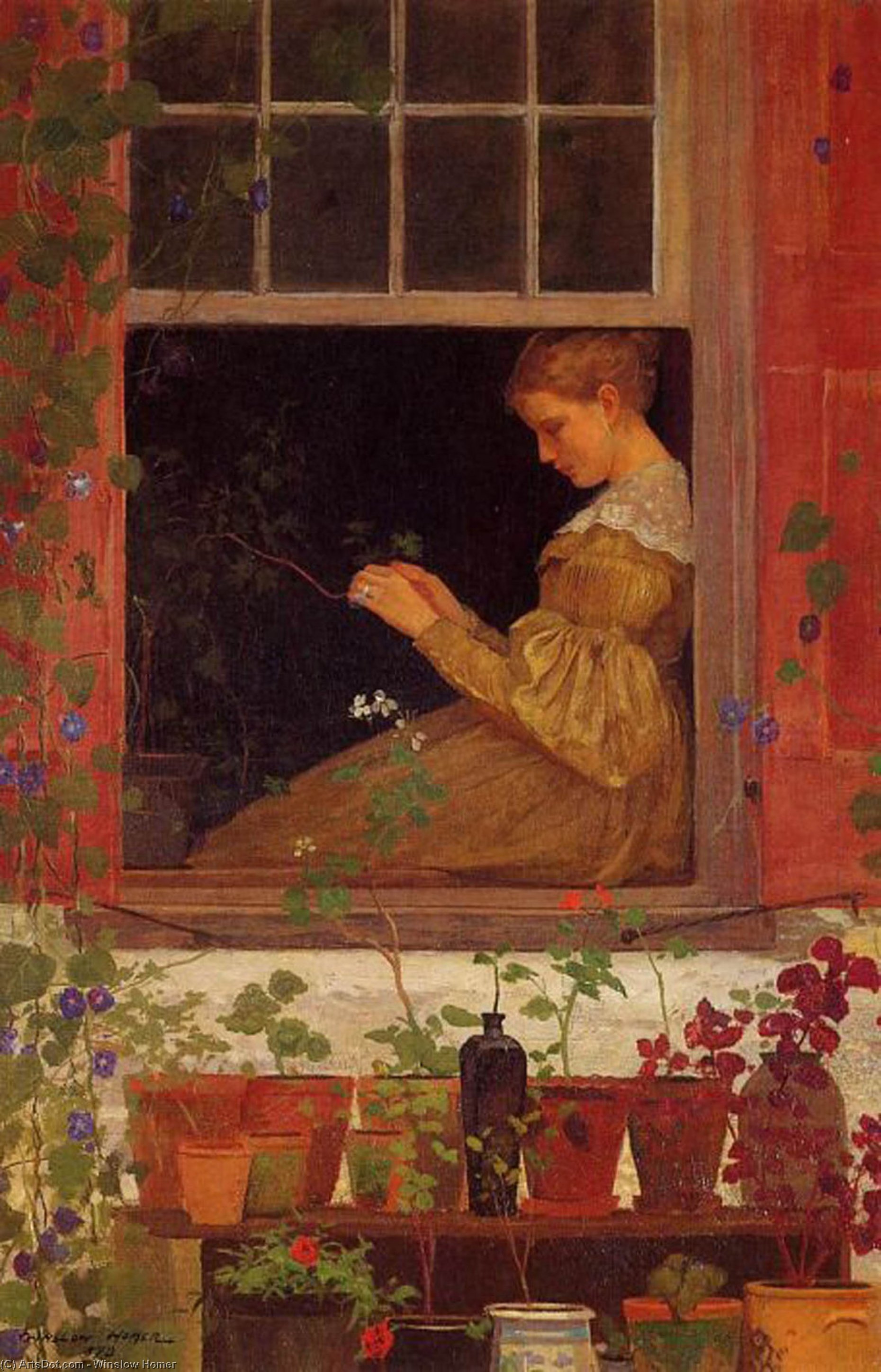 Wikioo.org - The Encyclopedia of Fine Arts - Painting, Artwork by Winslow Homer - Morning Glories