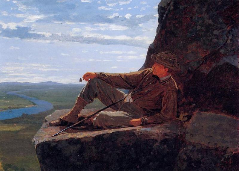 Wikioo.org – L'Enciclopedia delle Belle Arti - Pittura, Opere di Winslow Homer - Alpinista Riposo