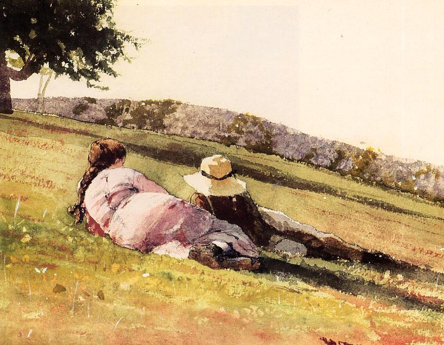 WikiOO.org - Encyclopedia of Fine Arts - Målning, konstverk Winslow Homer - On the Hill