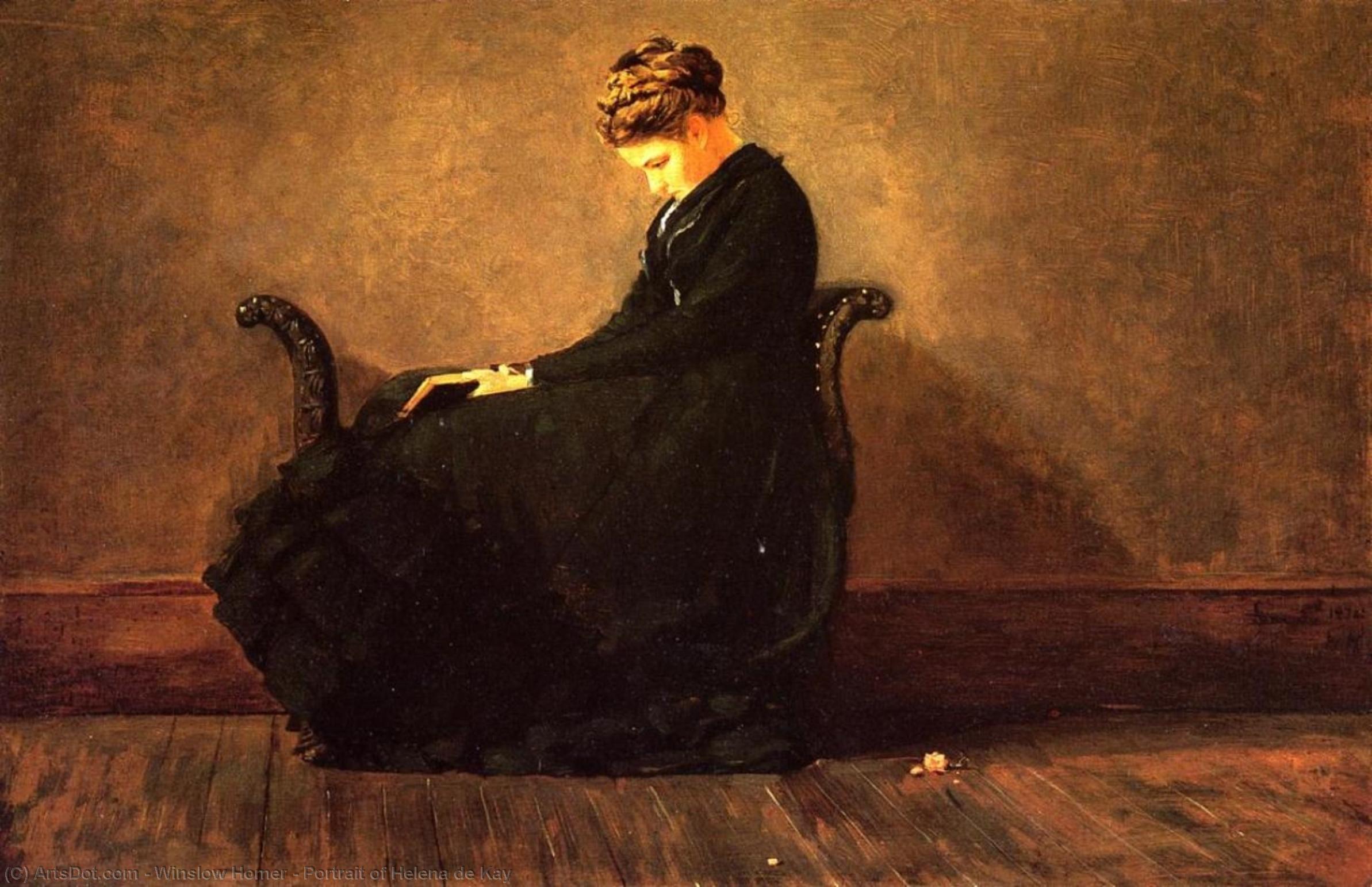 Wikioo.org – L'Enciclopedia delle Belle Arti - Pittura, Opere di Winslow Homer - Ritratto di Helena de Kay