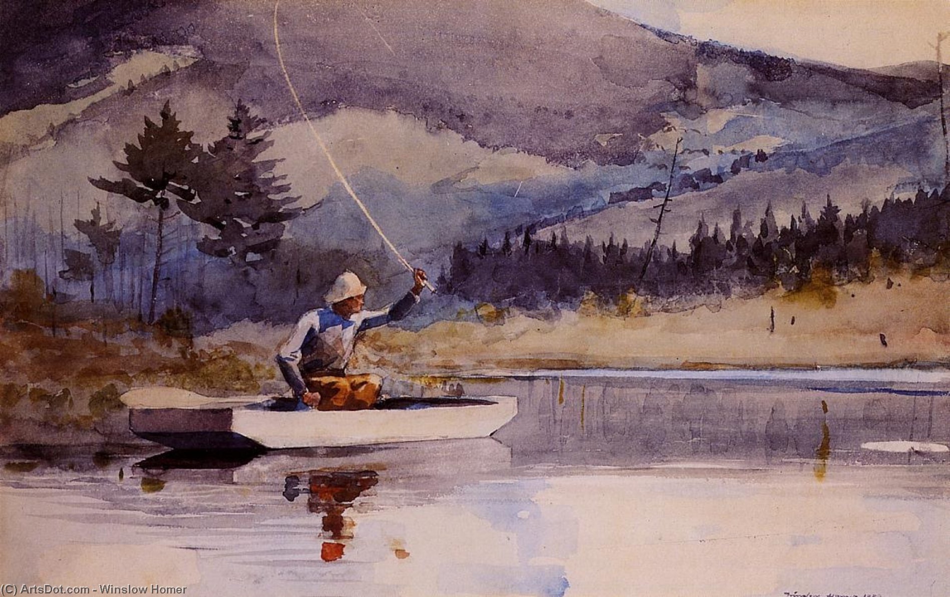 Wikioo.org - The Encyclopedia of Fine Arts - Painting, Artwork by Winslow Homer - Quiet Pool on a Sunny Day