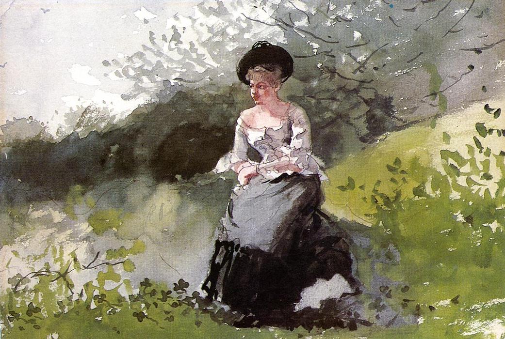 Wikioo.org - The Encyclopedia of Fine Arts - Painting, Artwork by Winslow Homer - The Black Hat