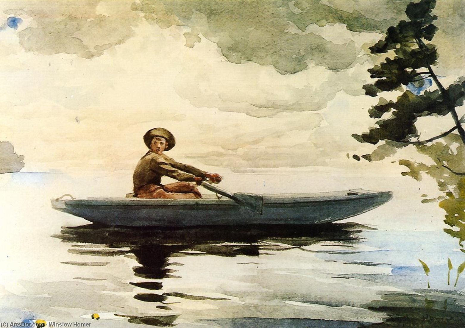 Wikioo.org - The Encyclopedia of Fine Arts - Painting, Artwork by Winslow Homer - The Boatsman