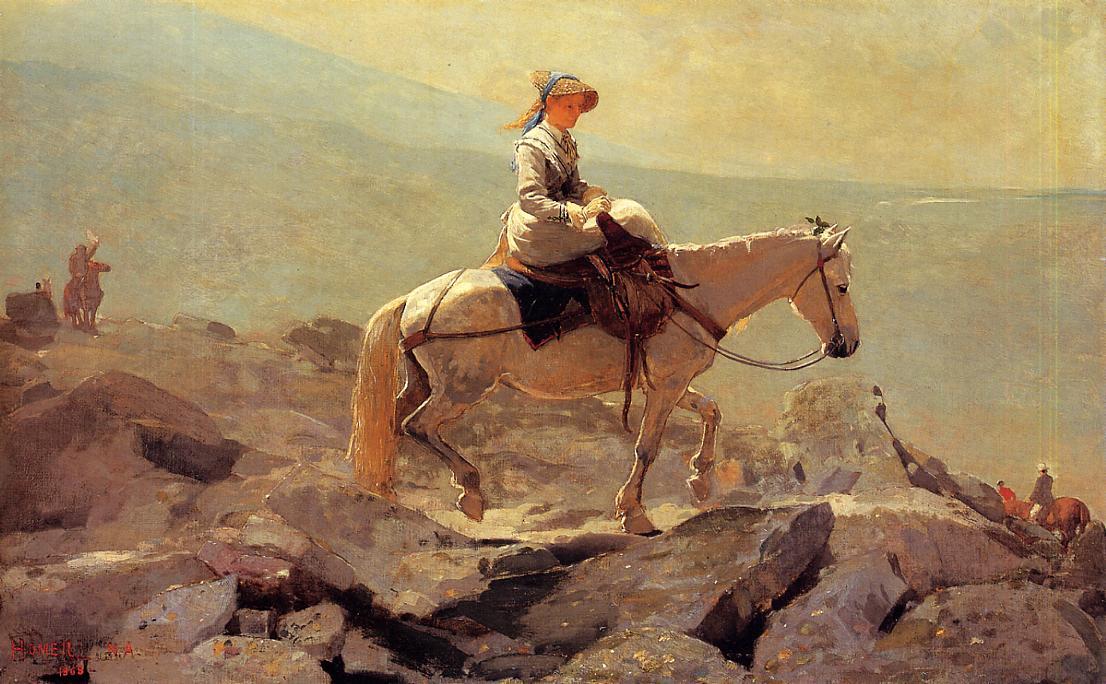 Wikioo.org - The Encyclopedia of Fine Arts - Painting, Artwork by Winslow Homer - The Bridle Path, White Mountains