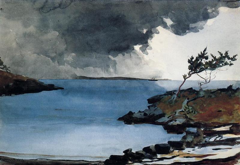 WikiOO.org - 百科事典 - 絵画、アートワーク Winslow Homer - ザー 到来  嵐