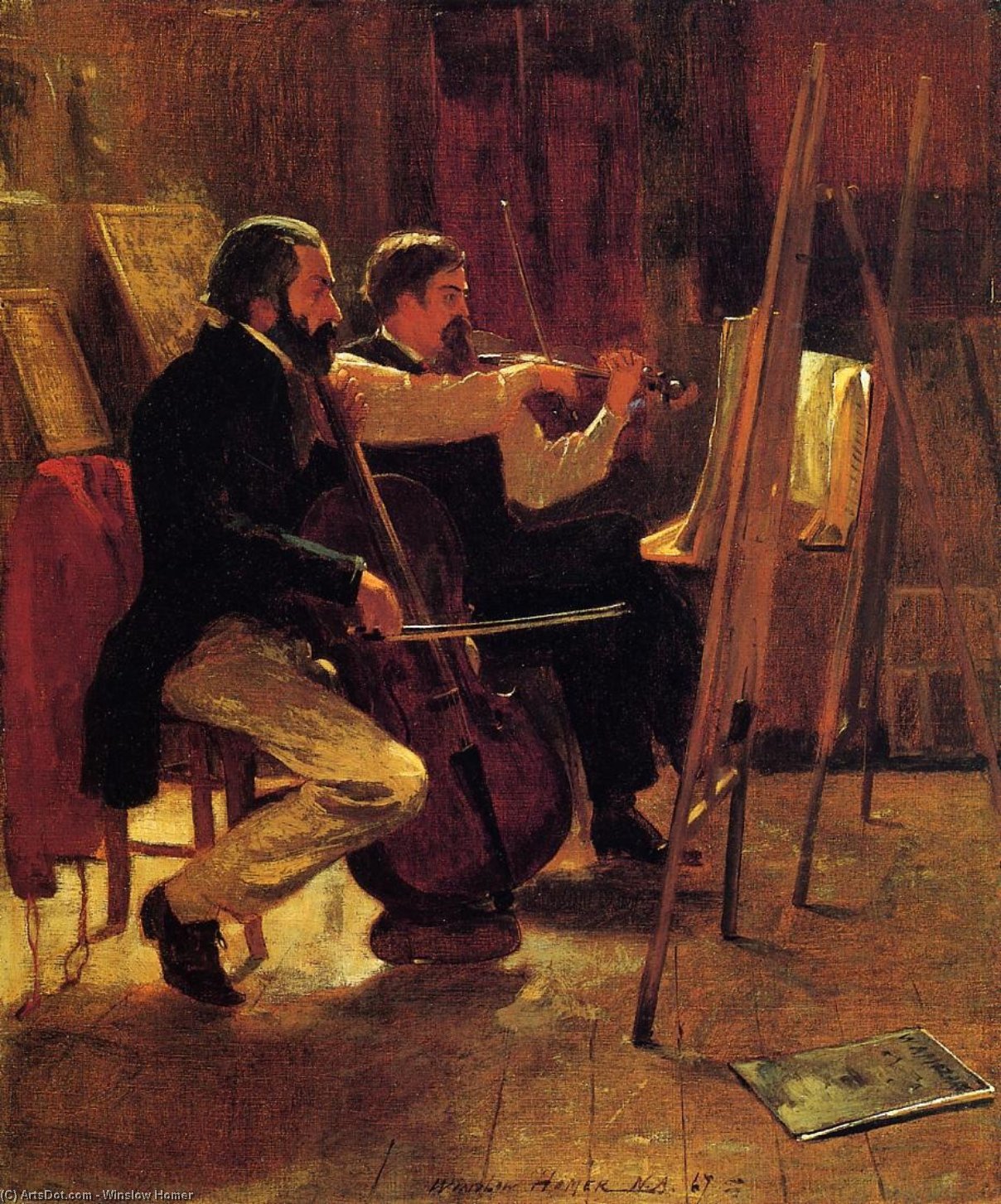 Wikioo.org - Bách khoa toàn thư về mỹ thuật - Vẽ tranh, Tác phẩm nghệ thuật Winslow Homer - The Studio