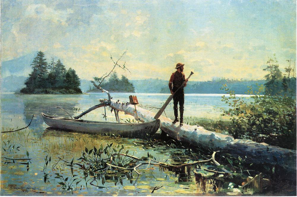 Wikioo.org - The Encyclopedia of Fine Arts - Painting, Artwork by Winslow Homer - The Trapper, Adirondacks