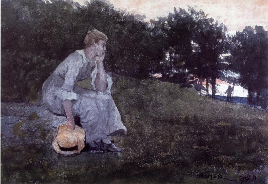 WikiOO.org - Güzel Sanatlar Ansiklopedisi - Resim, Resimler Winslow Homer - Waiting
