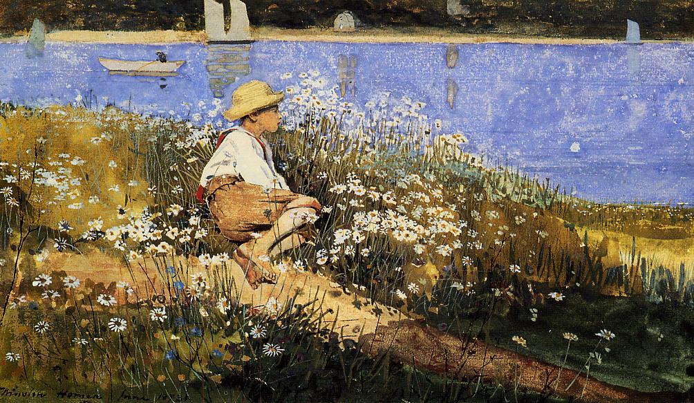 Wikioo.org - Encyklopedia Sztuk Pięknych - Malarstwo, Grafika Winslow Homer - Watching the Harbor