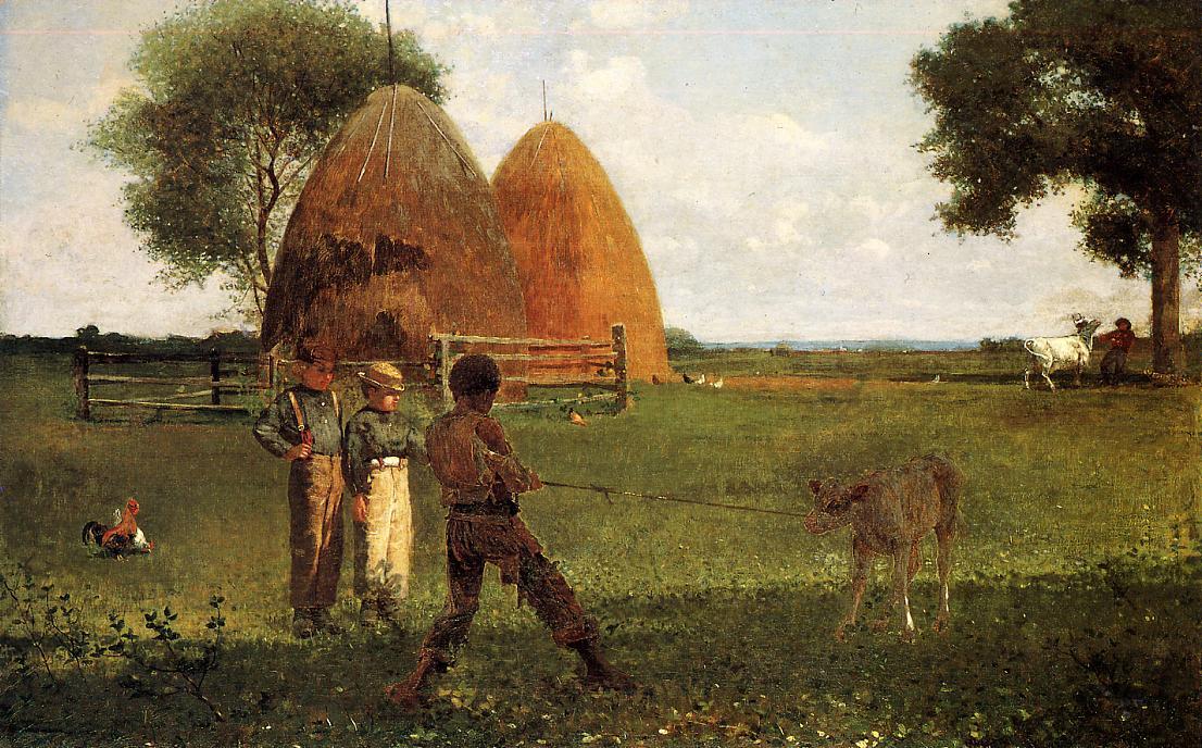 Wikioo.org – L'Encyclopédie des Beaux Arts - Peinture, Oeuvre de Winslow Homer - Le sevrage du veau