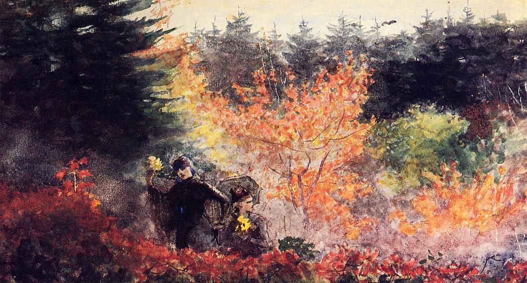 WikiOO.org - אנציקלופדיה לאמנויות יפות - ציור, יצירות אמנות Winslow Homer - Woods at Prout's Neck