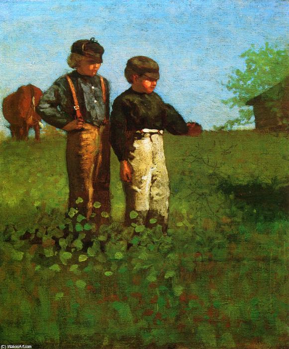 Wikioo.org - The Encyclopedia of Fine Arts - Painting, Artwork by Winslow Homer - Young Farmers