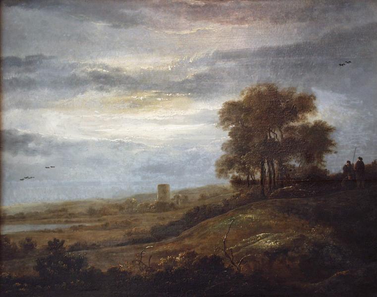 WikiOO.org - Enciklopedija dailės - Tapyba, meno kuriniai Aelbert Jacobsz Cuyp - Landscape in waning light