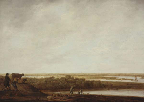 WikiOO.org - Güzel Sanatlar Ansiklopedisi - Resim, Resimler Aelbert Jacobsz Cuyp - Panoramic Landscape with Shepherds