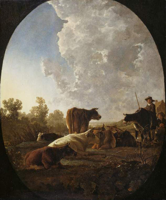 Wikioo.org - The Encyclopedia of Fine Arts - Painting, Artwork by Aelbert Jacobsz Cuyp - Sunset after rain