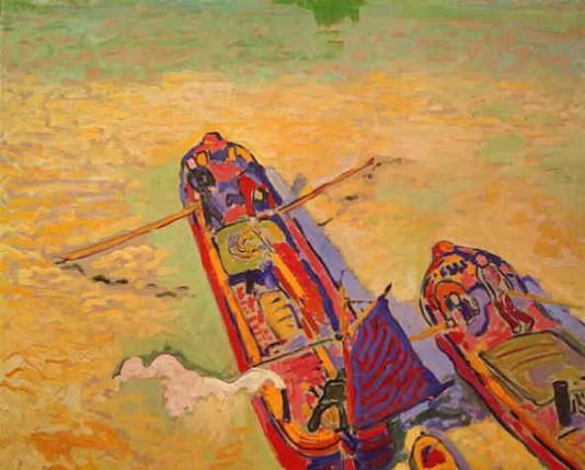 Wikioo.org - The Encyclopedia of Fine Arts - Painting, Artwork by André Derain - Barge on the Seine