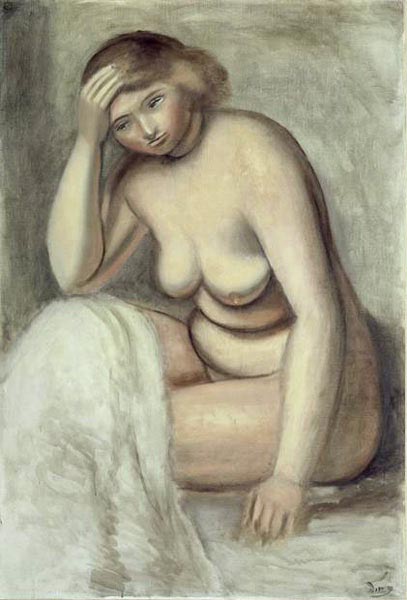 Wikoo.org - موسوعة الفنون الجميلة - اللوحة، العمل الفني André Derain - Blonde Model
