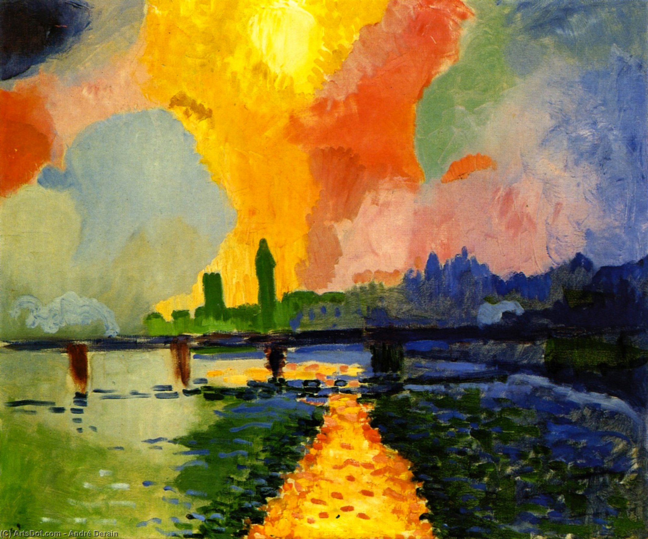 Wikioo.org - The Encyclopedia of Fine Arts - Painting, Artwork by André Derain - Charing Cross Bridge