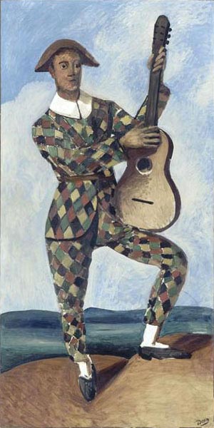 Wikioo.org - The Encyclopedia of Fine Arts - Painting, Artwork by André Derain - Harlequin guitar