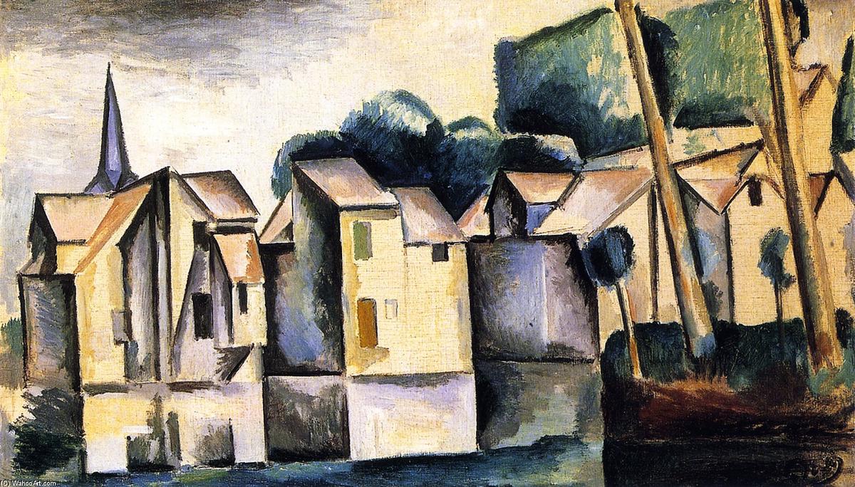 Wikioo.org - The Encyclopedia of Fine Arts - Painting, Artwork by André Derain - Houses on the Waterfront