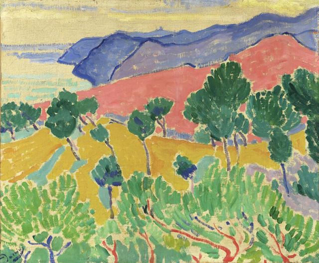 Wikioo.org – L'Encyclopédie des Beaux Arts - Peinture, Oeuvre de André Derain - paysage par la mer , la côte d'Azur