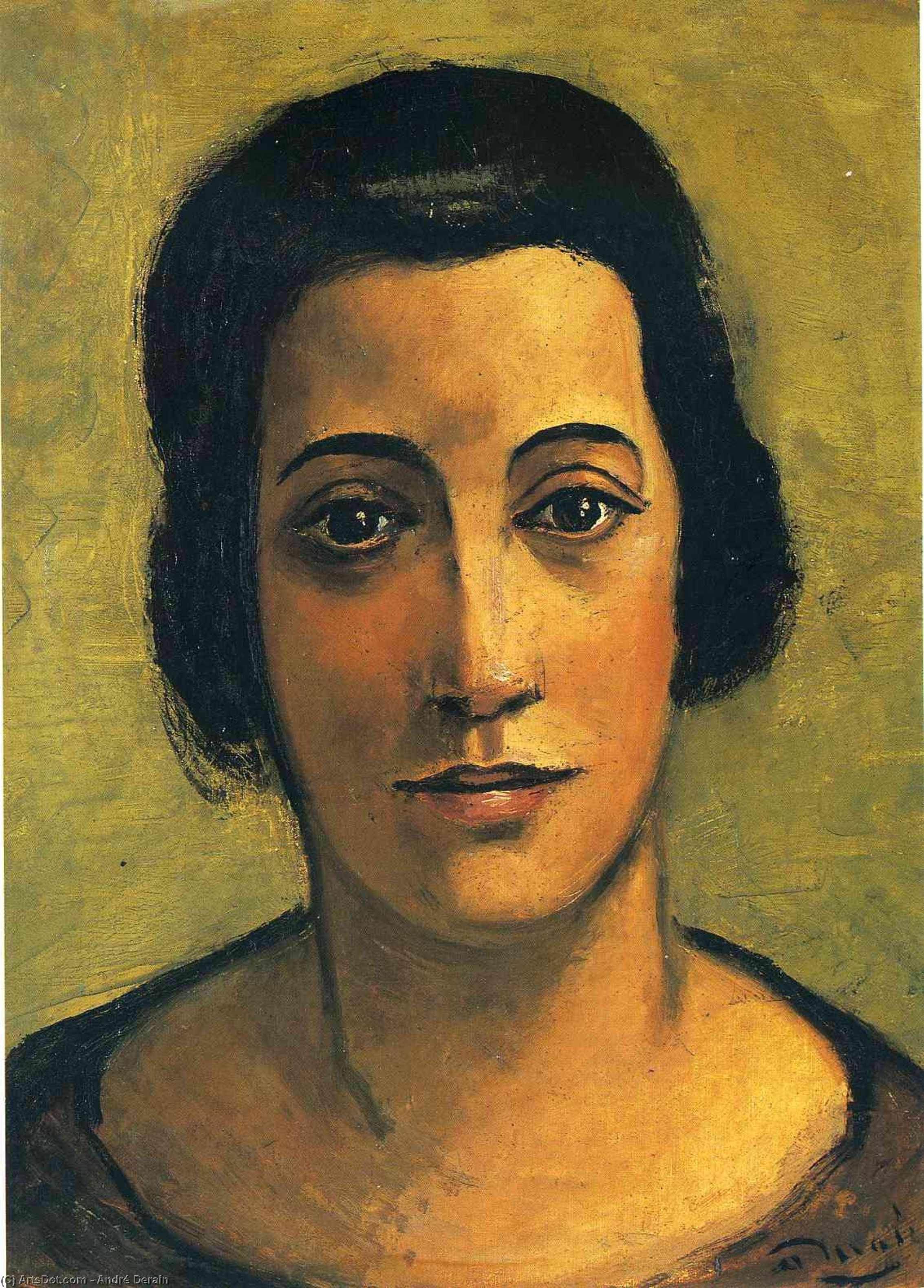 Wikioo.org - The Encyclopedia of Fine Arts - Painting, Artwork by André Derain - Portrait of Madame Carco