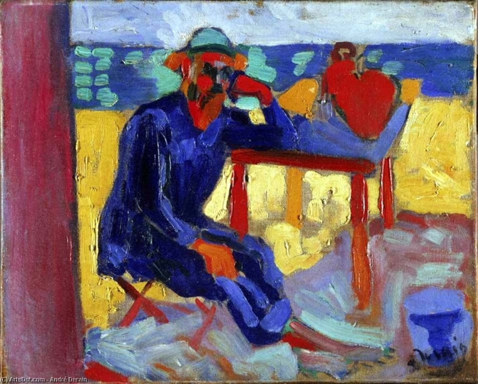 Wikioo.org - The Encyclopedia of Fine Arts - Painting, Artwork by André Derain - Portrait-of-Henri-Matisse