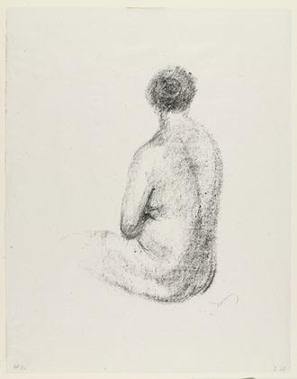 Wikoo.org - موسوعة الفنون الجميلة - اللوحة، العمل الفني André Derain - Seated Nude, Back Turned