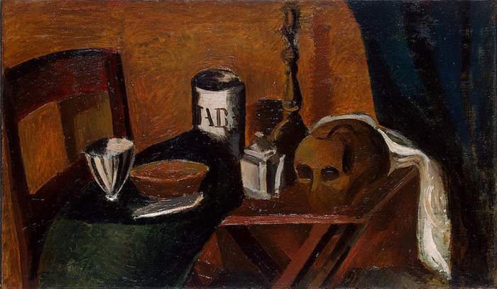WikiOO.org - 百科事典 - 絵画、アートワーク André Derain - 静物 と一緒に a 頭蓋骨