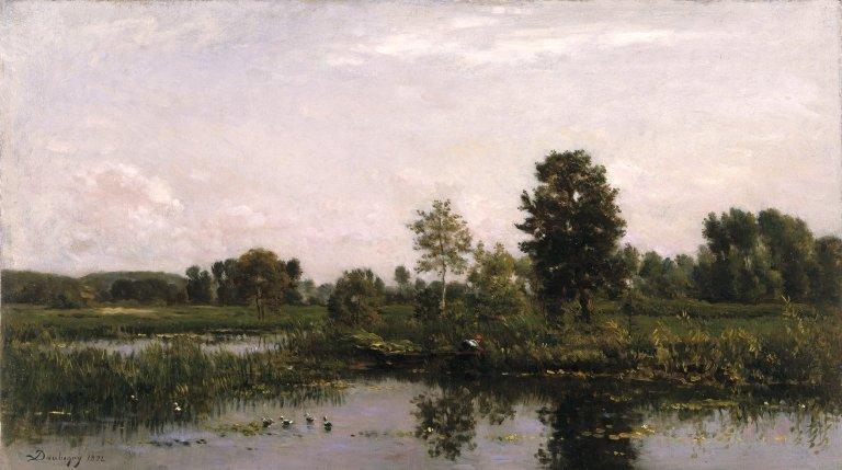 WikiOO.org - Encyclopedia of Fine Arts - Malba, Artwork Charles François Daubigny - A Bend in the River Oise