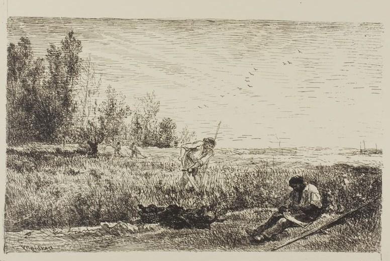 WikiOO.org - Encyclopedia of Fine Arts - Maalaus, taideteos Charles François Daubigny - Haymaking