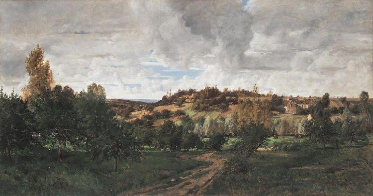 Wikioo.org – L'Enciclopedia delle Belle Arti - Pittura, Opere di Charles François Daubigny - paesaggio vicino auvers