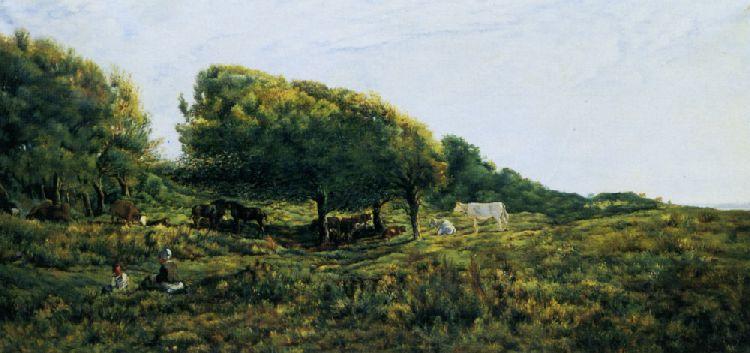 WikiOO.org - Encyclopedia of Fine Arts - Malba, Artwork Charles François Daubigny - Landscape Villerville
