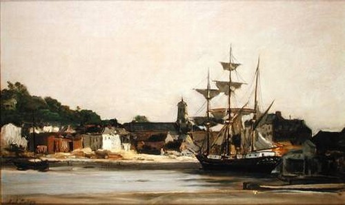 Wikioo.org - The Encyclopedia of Fine Arts - Painting, Artwork by Charles François Daubigny - The Harbour at Honfleur