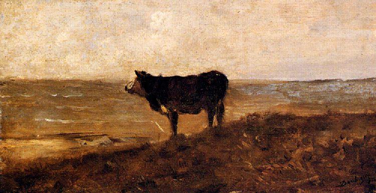 Wikoo.org - موسوعة الفنون الجميلة - اللوحة، العمل الفني Charles François Daubigny - The Lone Cow