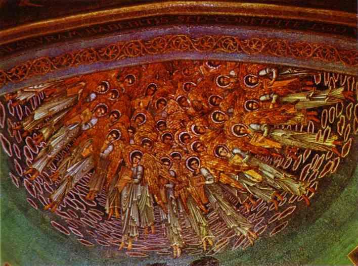 WikiOO.org - Enciklopedija dailės - Tapyba, meno kuriniai Edward Coley Burne-Jones - A view of the mosaic in St Paul's American Church in Rome