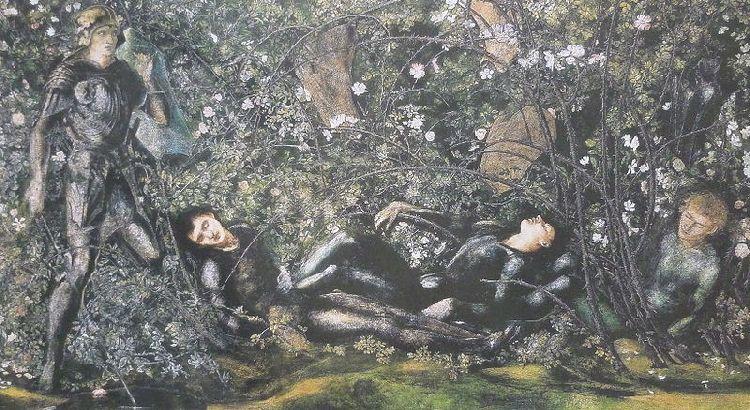 WikiOO.org - אנציקלופדיה לאמנויות יפות - ציור, יצירות אמנות Edward Coley Burne-Jones - Dornenwald