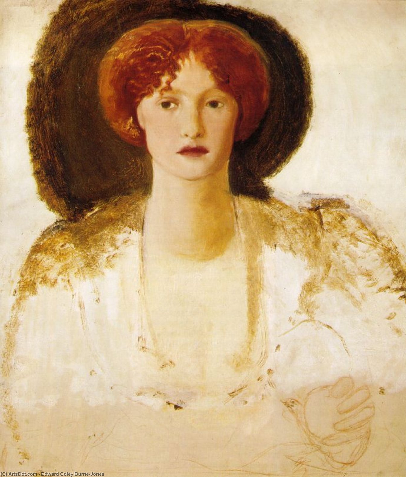 WikiOO.org - Encyclopedia of Fine Arts - Malba, Artwork Edward Coley Burne-Jones - Hope (unfinished)
