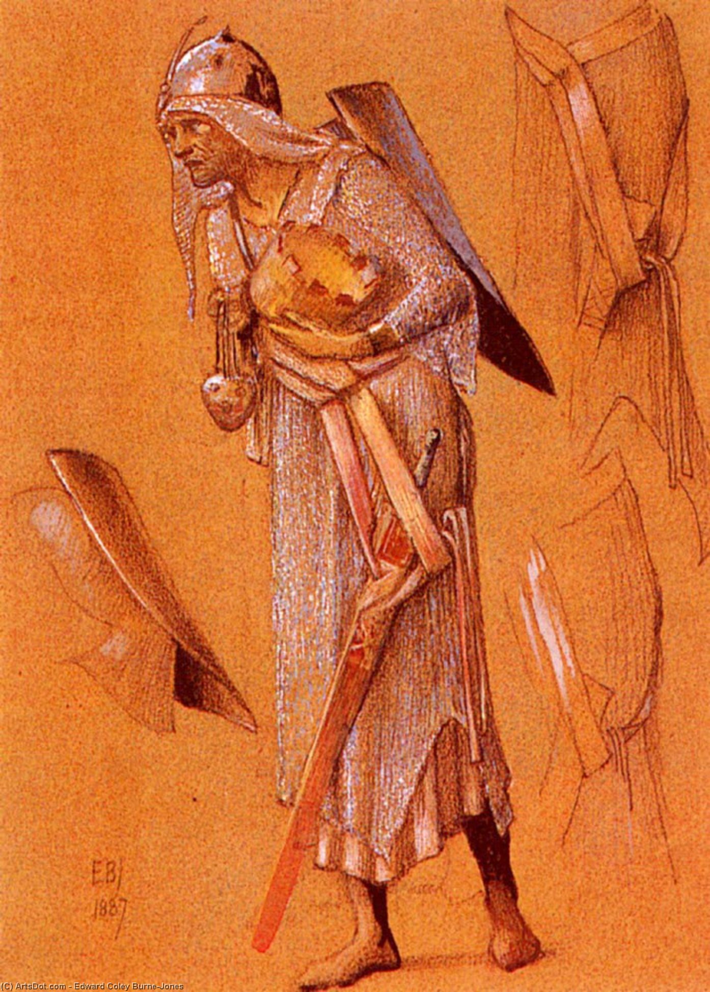 WikiOO.org - Encyclopedia of Fine Arts - Malba, Artwork Edward Coley Burne-Jones - King Gaspar
