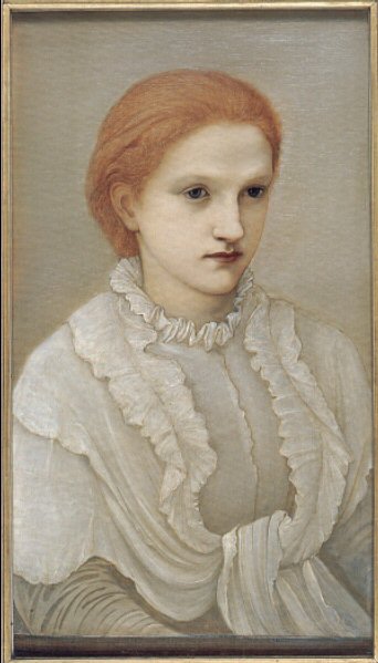 Wikoo.org - موسوعة الفنون الجميلة - اللوحة، العمل الفني Edward Coley Burne-Jones - Lady Francis Balfour