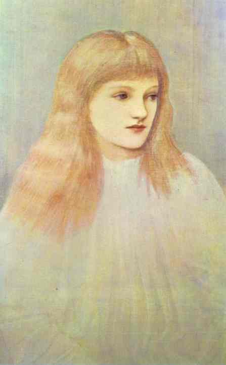 Wikoo.org - موسوعة الفنون الجميلة - اللوحة، العمل الفني Edward Coley Burne-Jones - Portrait of Cecily Horner