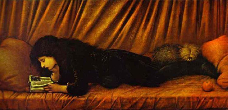 Wikoo.org - موسوعة الفنون الجميلة - اللوحة، العمل الفني Edward Coley Burne-Jones - Portrait of Katie Lewis