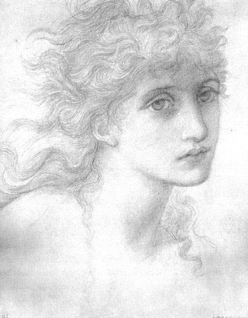 Wikoo.org - موسوعة الفنون الجميلة - اللوحة، العمل الفني Edward Coley Burne-Jones - Portrait of Maria Zambaco 1